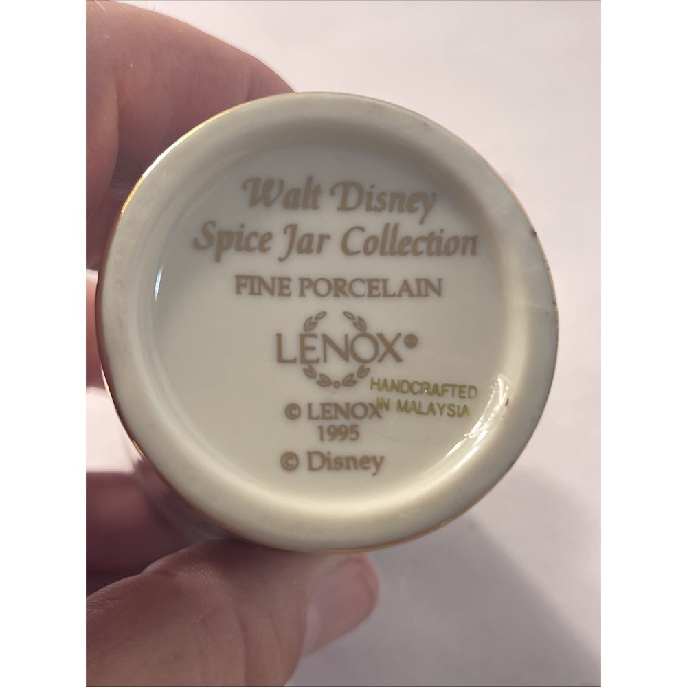 Lenox Disney Snow White Cinnamon Porcelain Spice Jar Collection 1995 Vintage - Picture 8 of 14